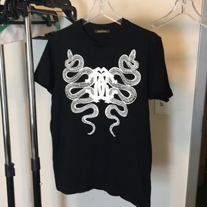 Large Roberto Cavalli black and white snake tee